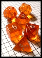 Dice : Dice - Dice Sets - Multi Co Dice Pack Orange with White Numerals Transparent Complete - Ebay 2010